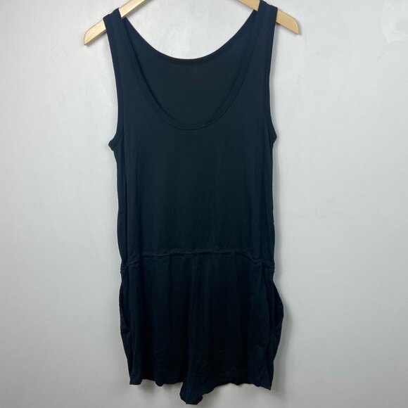 ARITZIA Wilfred Free Romper Black Tie Waist Modal Size XS Minimalist Playsuit - Picture 7 of 13